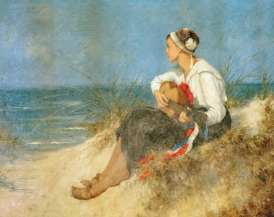Moment de réflexion sur la plage - Hermann Seeger