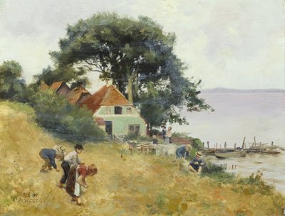 Enfants glanant près d