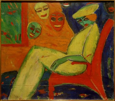 Dame avec masques - Hermann Stenner