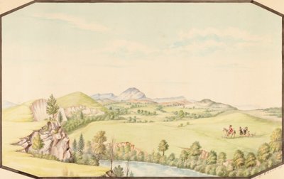 Les montagnes Wichita depuis Medicine Bluff, Territoire Indien, 1867 - Hermann Stieffel