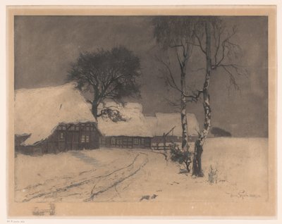 Maisons de paysans dans la neige - Hermann Thiele