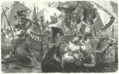 Catherine Cornaro partant de Venise pour devenir reine de Chypre, 1472 - Hermann Vogel