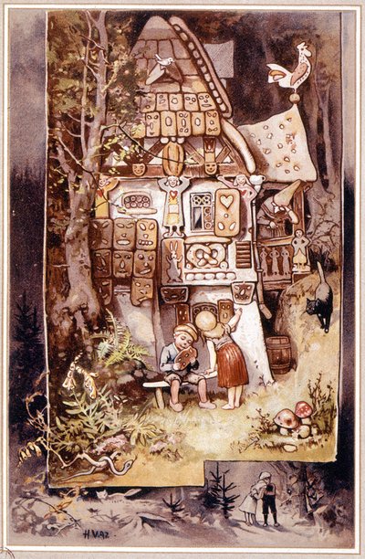 Hansel et Gretel, conte de Grimm - illustration de Hermann Vogel - Hermann Vogel