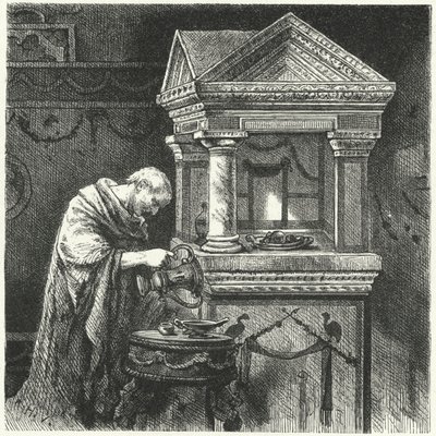 Offrandes dans un temple de la Rome antique - Hermann Vogel
