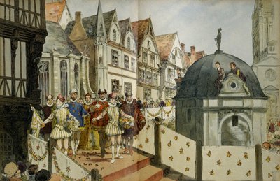 Cortège royal dans les rues de Paris lors du mariage, le 18 août - Hermann Vogel