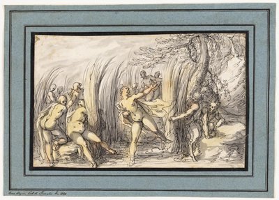 Nymphes chassées par des satyres - Hermann Weyer