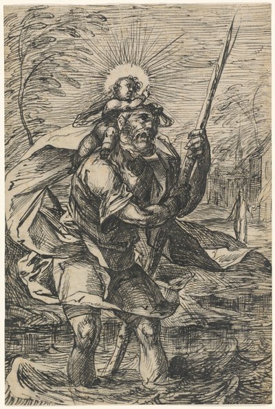 Saint Christophe (recto) - Hermann Weyer