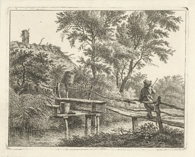 Homme sur un pont - Hermanus Fock