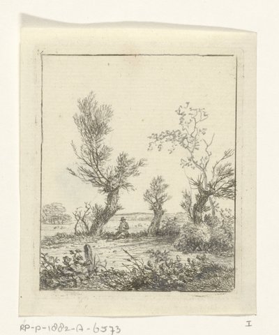 Dessinateur entre les saules - Hermanus Fock