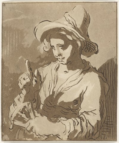 Femme avec un éventail - Hermanus Fock