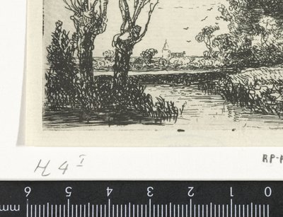 Paysage avec deux saules têtards - Hermanus Jan Hendrik van Rijkelijkhuysen