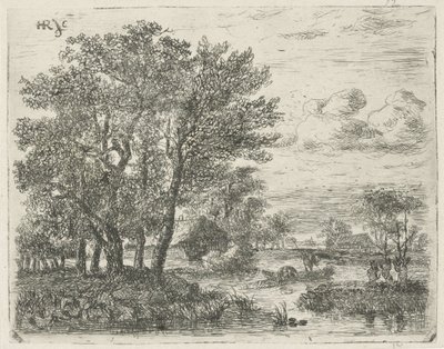 Pêcheurs dans un bateau - Hermanus Jan Hendrik van Rijkelijkhuysen