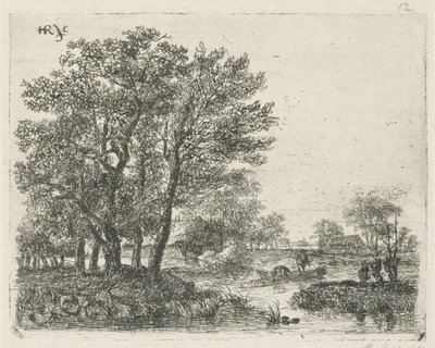 Pêcheurs dans un bateau - Hermanus Jan Hendrik van Rijkelijkhuysen
