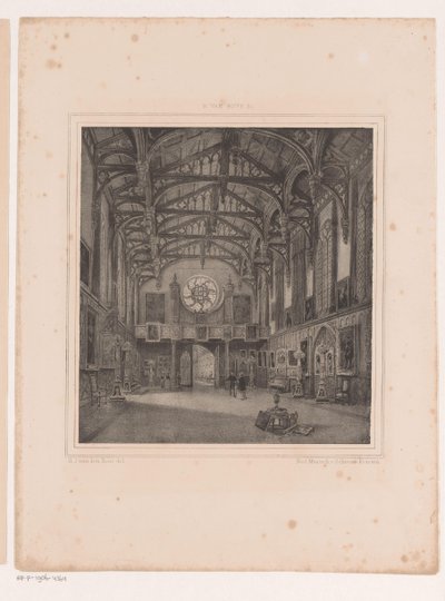 Intérieur de la salle gothique du Palais Kneuterdijk - Hermanus Johannes van den Hout