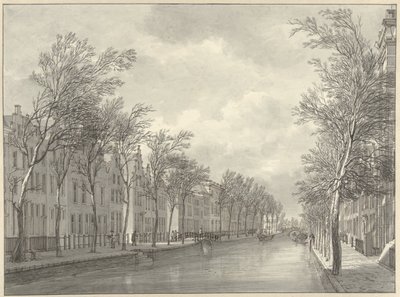 Vue du Rapenburg à Leyde depuis le Groenebrug, 1807 - Hermanus Numan (signed by artist)