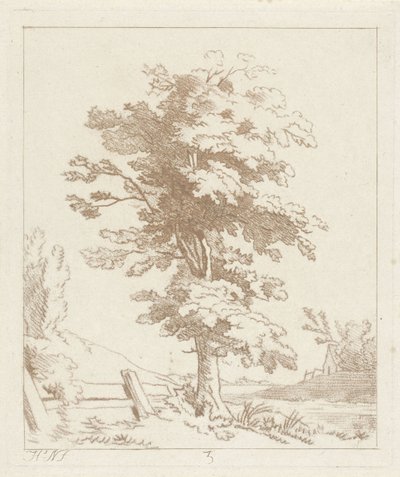 Arbre dans un paysage - Hermanus Numan