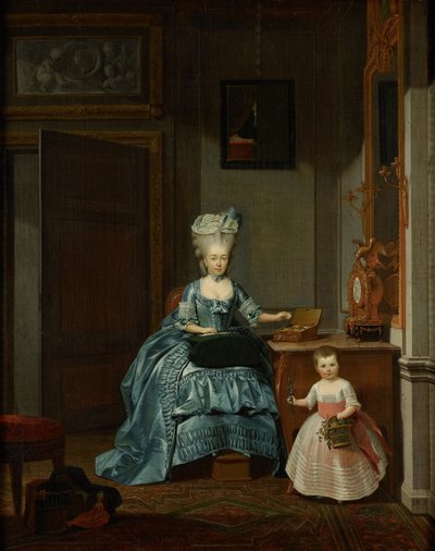 Susanna van Collen née Mogge et sa fille, 1776 - Hermanus Numan