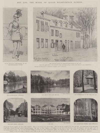 Het Loo, la scène de la maladie de la reine Wilhelmina - Hermanus Willem Koekkoek