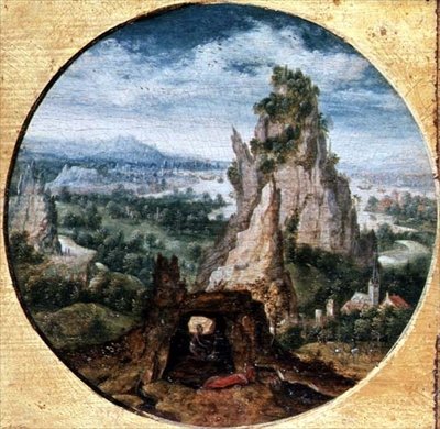Saint Jérôme en Pénitence dans un Paysage Fantastique - Herri met de (c.1510 p.1550) Bles