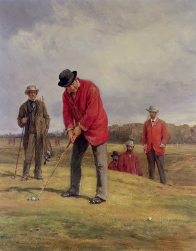 George Glennie mettant à Blackheath avec Putting Cleek, 1881 - Heywood Hardy