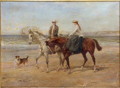 Cavaliers sur le rivage - Heywood Hardy