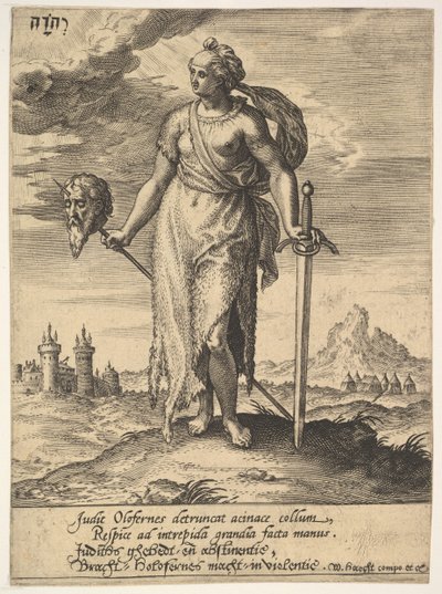 Judith, de Willem van Haecht, Tyrannorum proemia, 1578 - Hieronymous Wierix