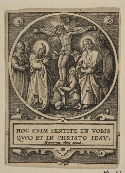 La Crucifixion (copie inversée) - Hieronymous Wierix