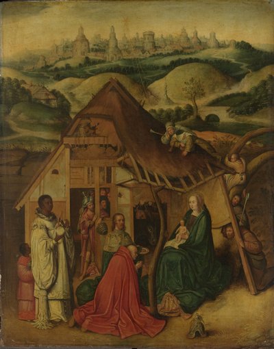 Adoration des Mages, début du XVIIe siècle - Hieronymus (after) Bosch