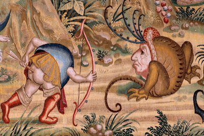 Saint Antoine en prière (série Quatre tapisseries d