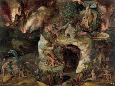 Paysage des enfers - Hieronymus (school of) Bosch
