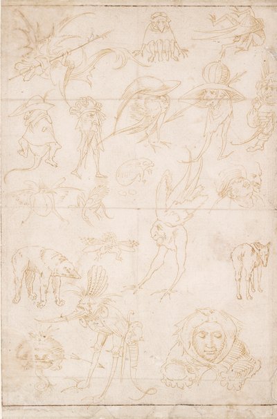 Études grotesques, vers 1500-1520 - Hieronymus Bosch