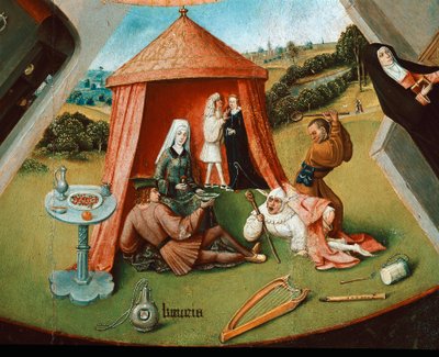 La luxure. Détail de La table des sept péchés capitaux - Hieronymus Bosch