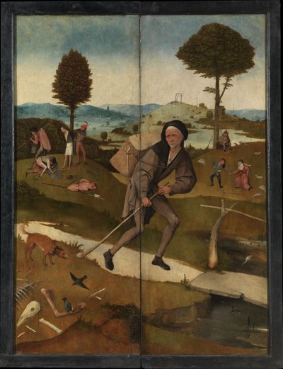 Le Colporteur Le Triptique du Chariot de Foin, revers - Hieronymus Bosch