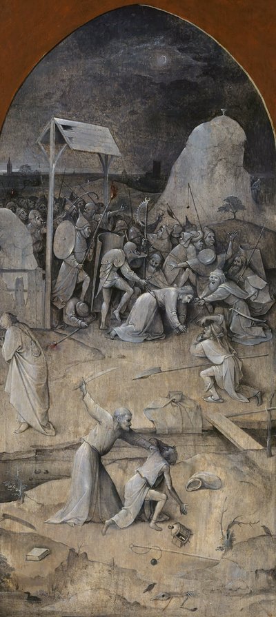 La Tentation de Saint Antoine. Triptyque, verso : La Capture du Christ - Hieronymus Bosch