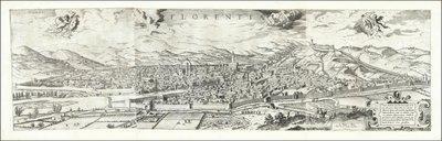 1557 vue de Florence par Hieronymus Cock, publiée en 1601 par Paul van der Houve - Hieronymus Cock