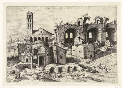 Vue sur le Temple de Romulus et la basilique de Constantin - Hieronymus Cock