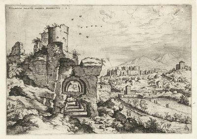 Vue du Palatin sur les Thermes de Caracalla - Hieronymus Cock