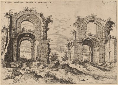 Deuxième vue des thermes de Dioclétien - Hieronymus Cock