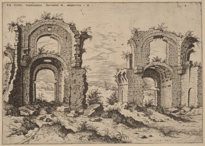 Deuxième vue des thermes de Dioclétien - Hieronymus Cock