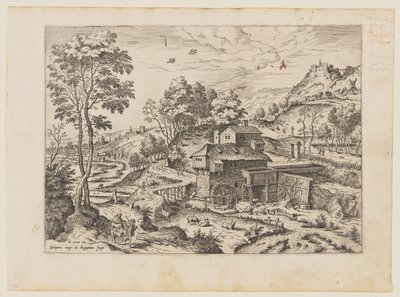 La fuite en Égypte, extrait de Paysages avec scènes bibliques et mythologiques - Hieronymus Cock