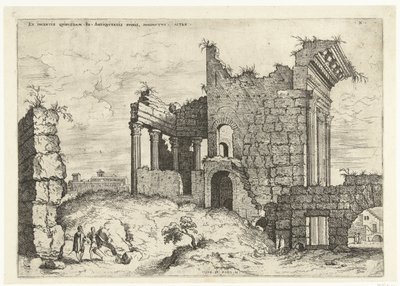 Deuxième vue du Forum Nerva (Ruines antiques romaines) - Hieronymus Cock