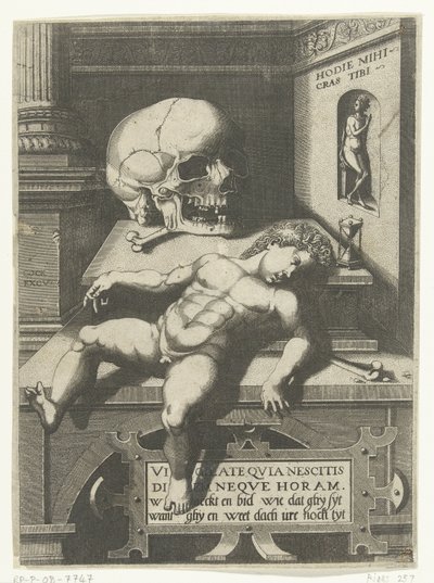 Vanité avec enfant et crâne - Hieronymus Cock