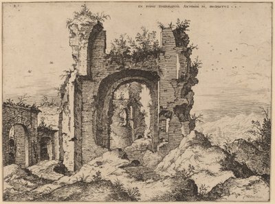 Vue des thermes de Caracalla - Hieronymus Cock