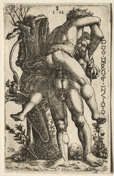 Hercule et Antée - Hieronymus Hopfer