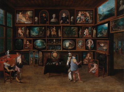 Connaisseurs dans une galerie, premier tiers du 17e siècle - Hieronymus II . Francken