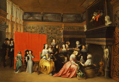 Dames célébrant la naissance d