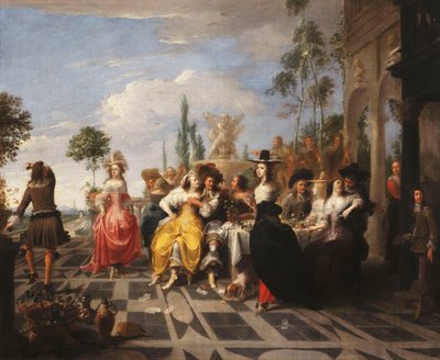 La parabole du fils prodigue - Le fils prodigue dissipant son patrimoine - Hieronymus Janssens
