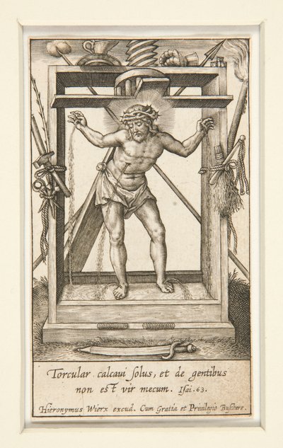 Christ dans le pressoir - Hieronymus Wierix