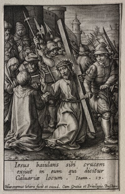 La Passion : Le Christ portant la croix - Hieronymus Wierix