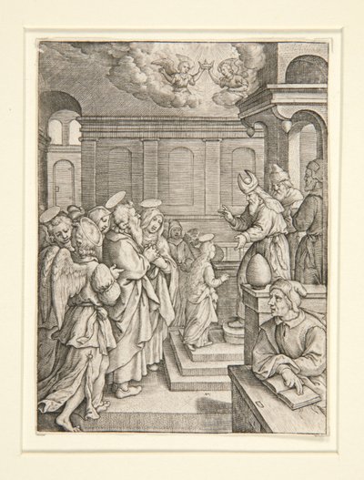 La Présentation de la Vierge, de la série La Vie de la Vierge - Hieronymus Wierix